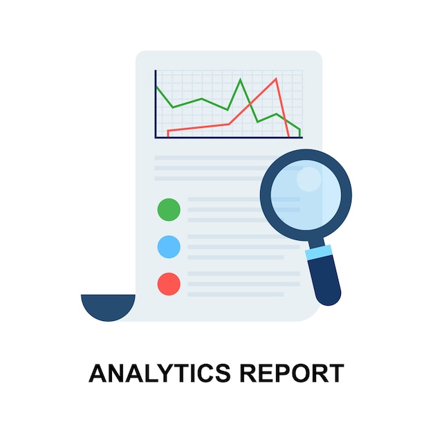 Well designed flat style analytical report icon design ready to use vector