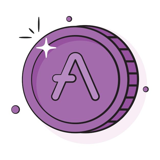 Well designed icon of Aave coin cryptocurrency coin vector design