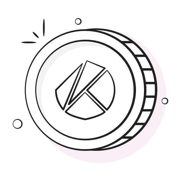 Icona ben progettata del design vettoriale della moneta klayton