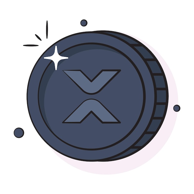 Well designed icon of Xrp coin cryptocurrency coin vector design