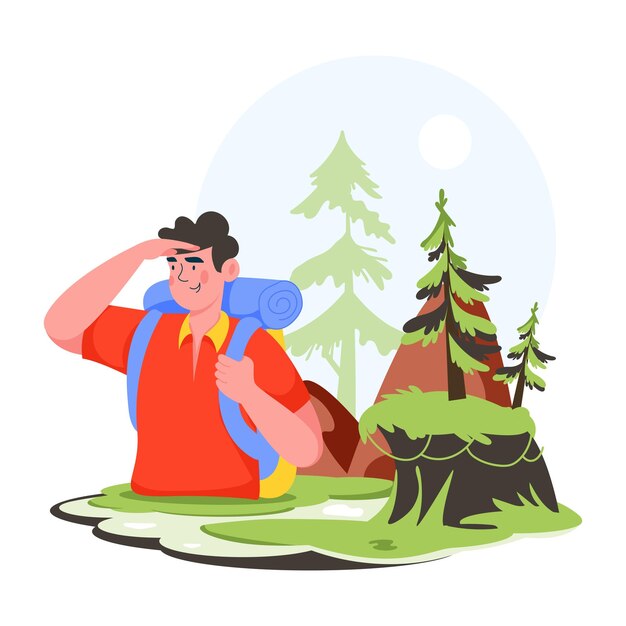 Vector wellcrafted flat illustration of forest