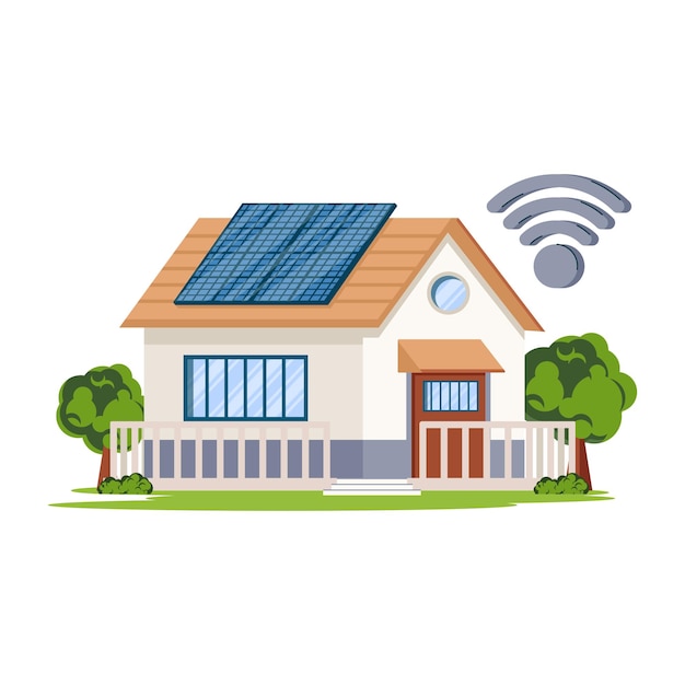 A welldesigned flat illustration of wifi home