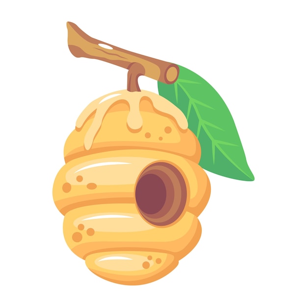 A welldesigned isometric icon of beehive