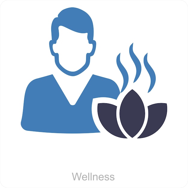 Wellness and health icon concept