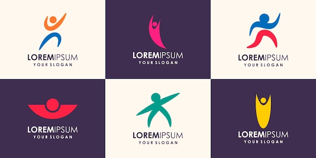 Wellness and Health People Logo Vector