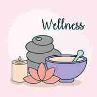 Vector wellness items card