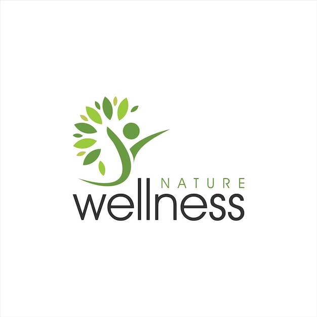 Wellness logo modern vibrant nature