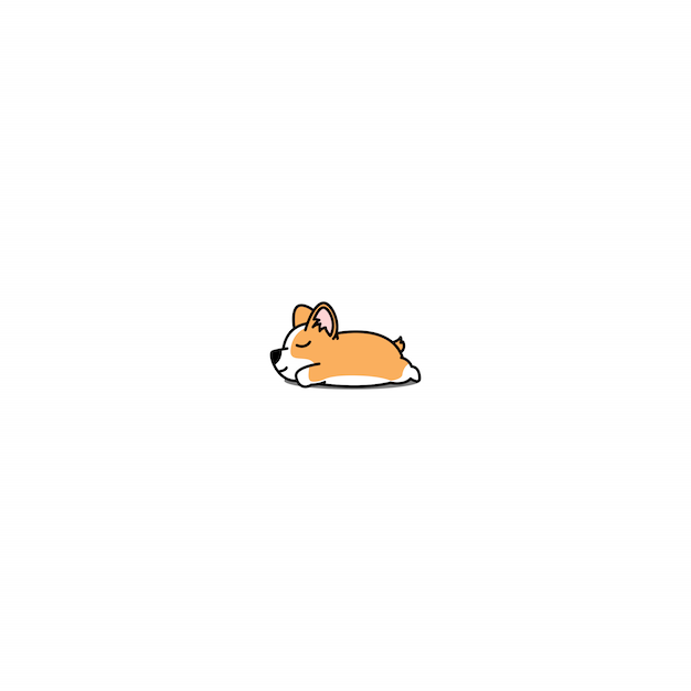 Welsh corgi puppy sleeping icon