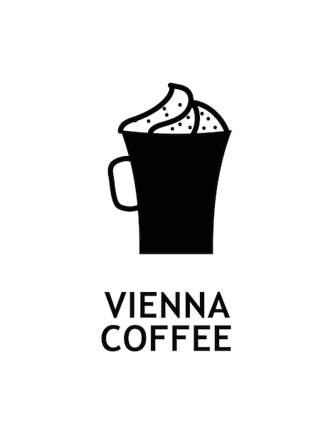 Wenen koffie zwart pictogram