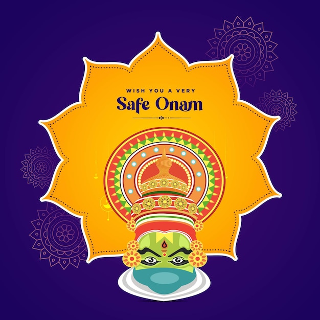 Wens je een zeer veilige onam festival banner ontwerpsjabloon