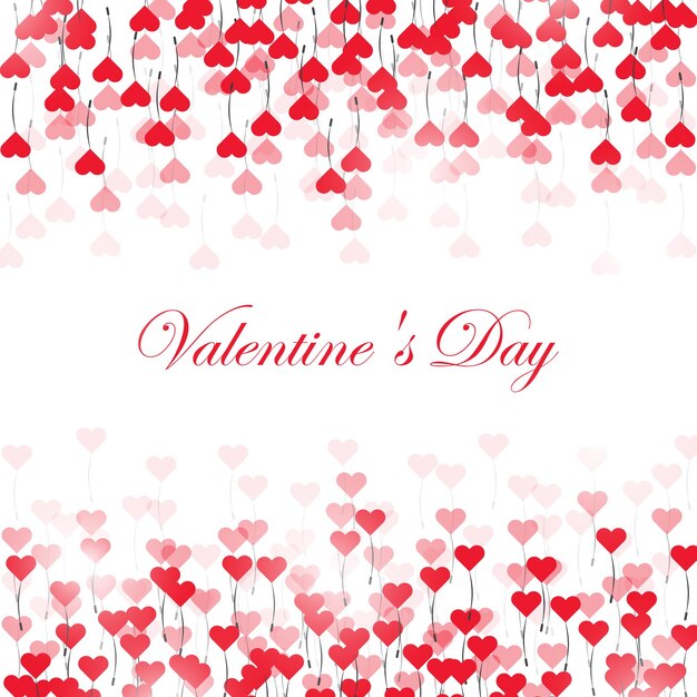 Wenskaart voor Valentijnsdag met paardebloembloem en harten 14 februari feestdag van liefde Congra