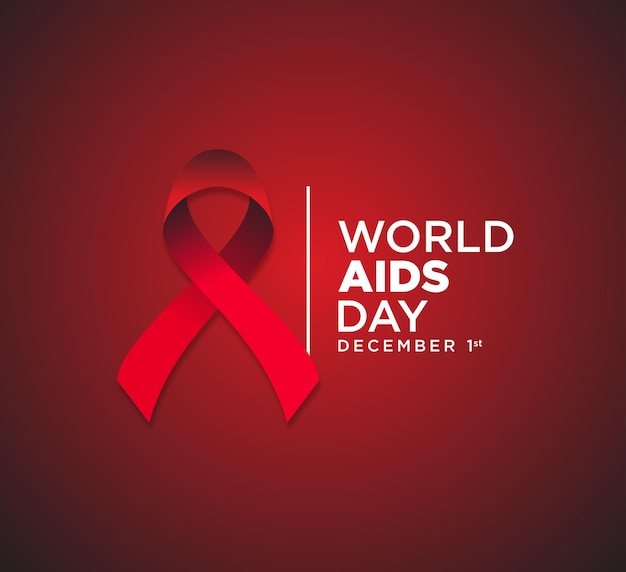 Wereld Aids Dag Achtergrond Sjabloonontwerp Illustratie