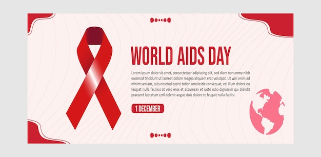 Wereld Aids Dag banner met golvend