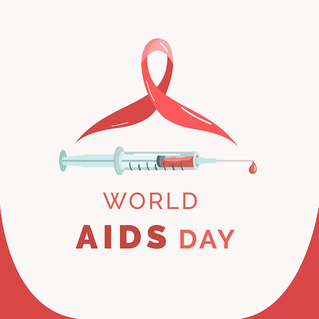 Wereld aids dag illustratie banner