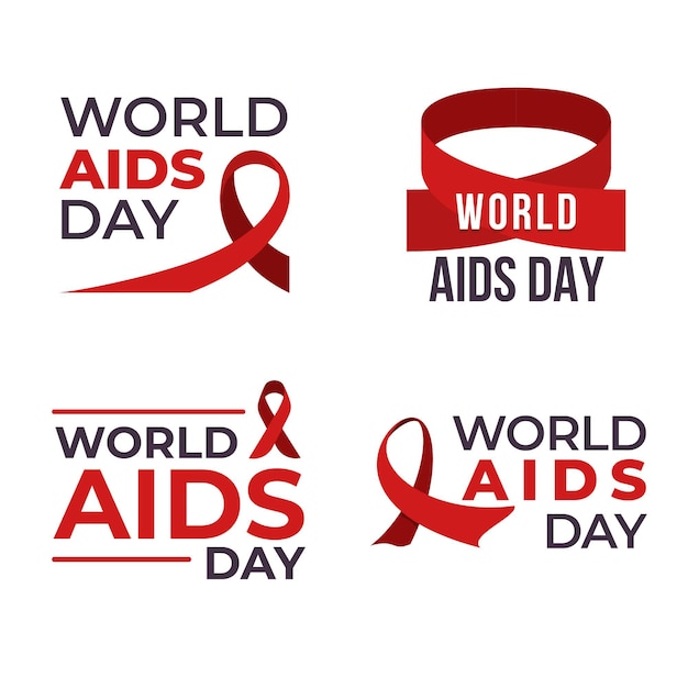 Wereld aids dag labels-collectie