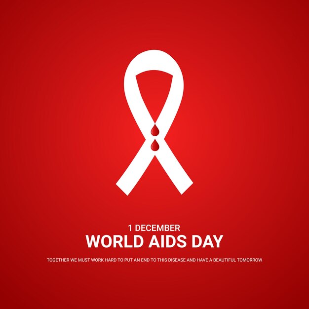 Wereld Aids Dag lint gratis vector