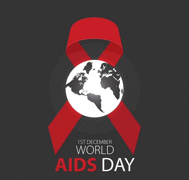 Wereld aids dag poster lay-out ontwerp vector illustratie