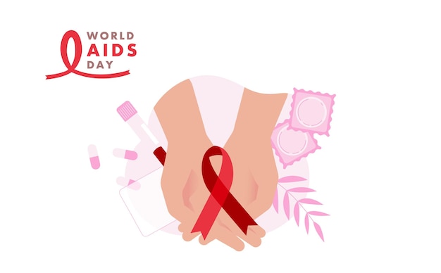 Vector wereld aids dag