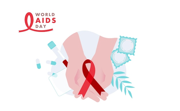 Vector wereld aids dag