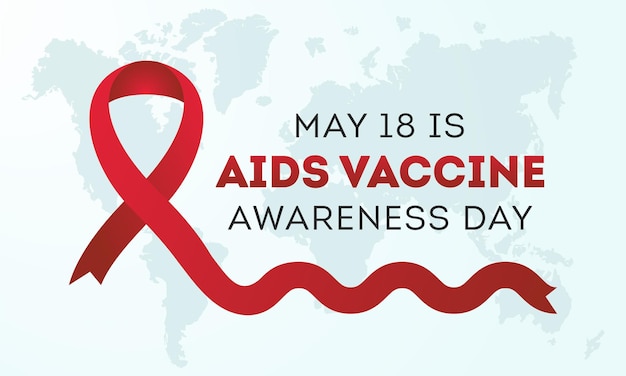 Wereld AIDS Vaccin Dag Vector banner poster kaart en achtergrond voor AIDS Vaccin