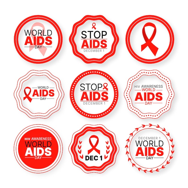 Wereld Aidsdag badges