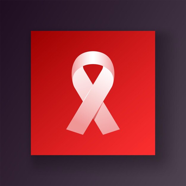 Wereld Aidsdag Ontwerp Realistisch bewustzijn rood lint achtergrond Bewerkbare vectorillustratie