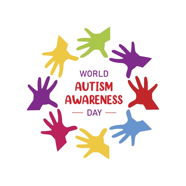 Wereld Autisme Awareness Day met puzzelkind geschikt voor wenskaart flyer poster of banner