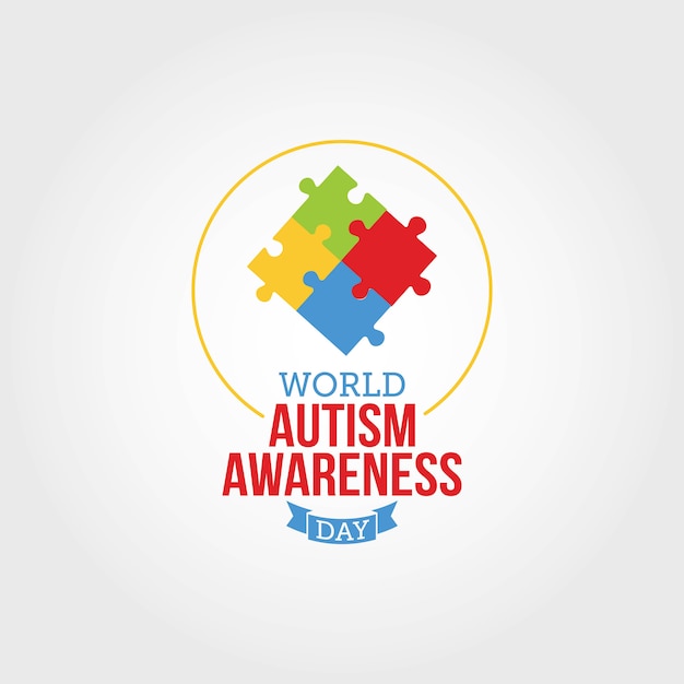 Vector wereld autisme awareness day