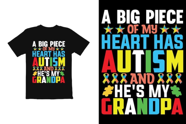 Wereld Autisme Dag t-shirt ontwerp vector. t-shirtafbeeldingen voor mokoverhemd enz