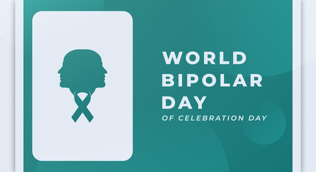 Wereld Bipolaire Dag Viering Vector Ontwerp Illustratie voor Achtergrond Poster Banner Reclame