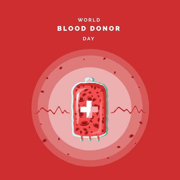 wereld bloed donor dag illustratie