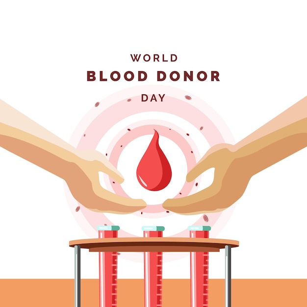 Wereld bloed donor dag illustratie