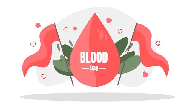 Wereld bloeddonor dag illustratie vector ontwerp