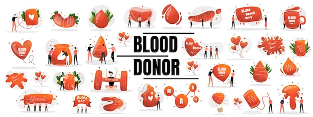 Wereld bloeddonor dag illustratie vector ontwerp