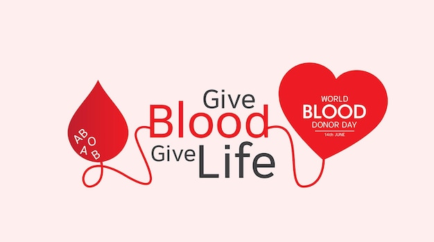 Wereld bloeddonordag vector illustratie ontwerp