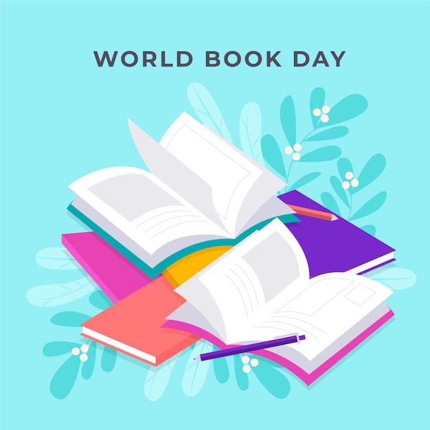 Wereld boek dag concept