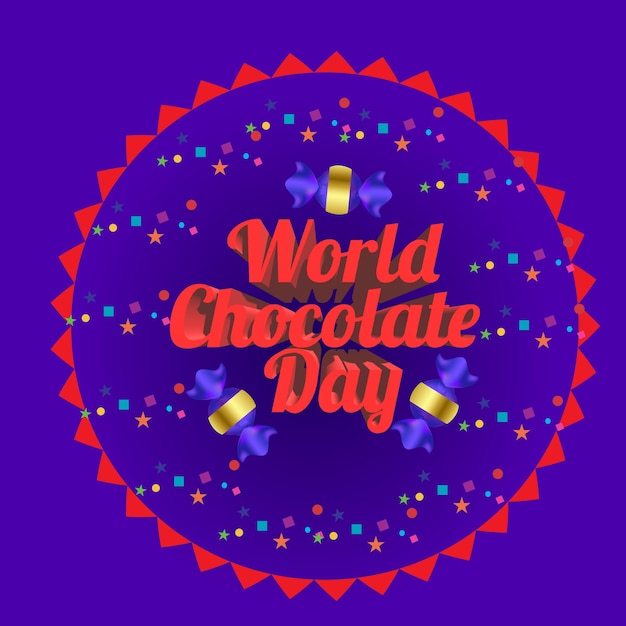 Wereld chocolade dag flyer