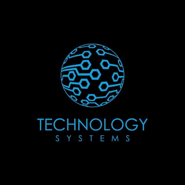 Wereld connectiviteit netwerktechnologie logo