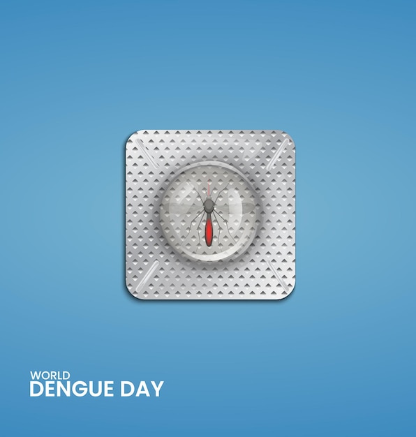 Wereld Dengue Dag, concept, 3D illustratie.