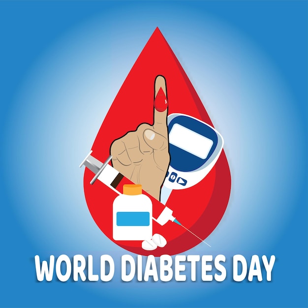 wereld diabetes dag achtergrond logo