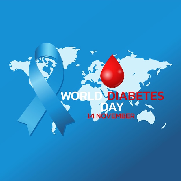 Wereld diabetes dag achtergrond.