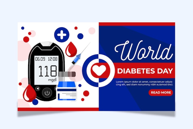 Vector wereld diabetes dag banner