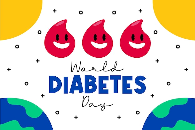 Wereld Diabetes Dag Bewustzijn Banner Illustratie