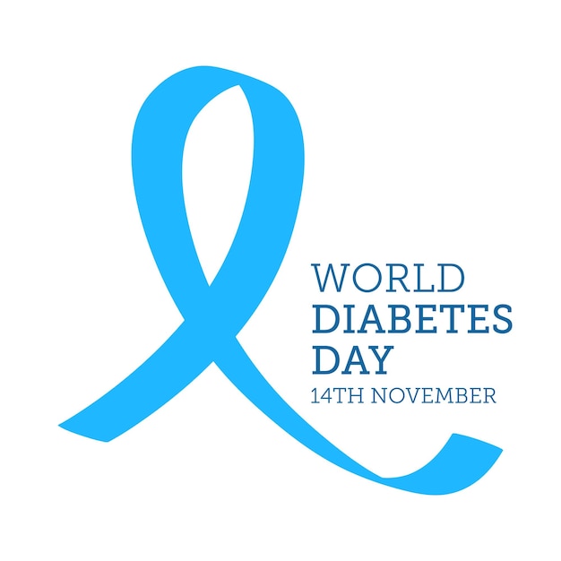 Wereld Diabetes Dag Bewustzijn Vectorillustratie, t-shirt poster banner ontwerp