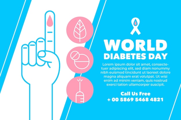 Wereld diabetes dag concept