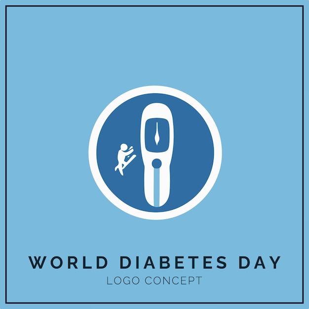 Vector wereld diabetes dag logo concept voor branding en evenement