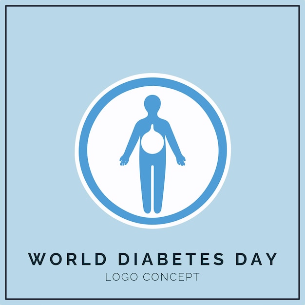 Wereld Diabetes Dag Logo Concept voor branding en evenement