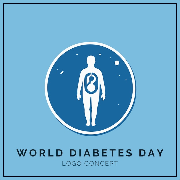 Wereld Diabetes Dag Logo Concept voor branding en evenement