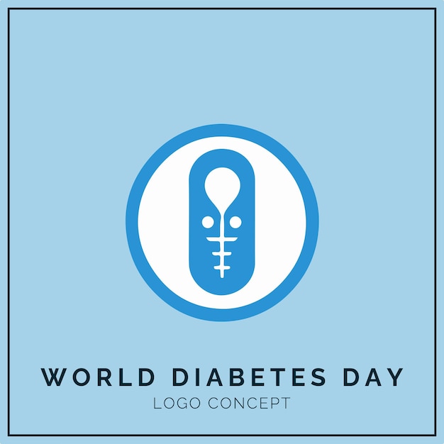 Wereld Diabetes Dag Logo Concept voor branding en evenement