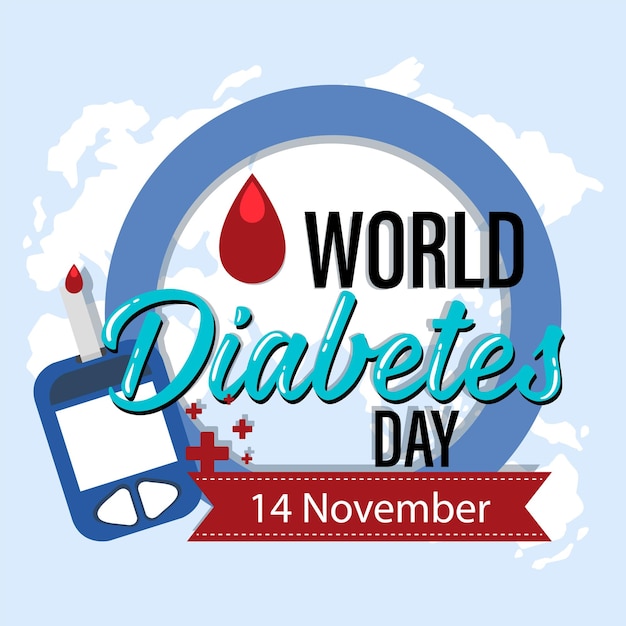 Wereld diabetes dag posterontwerp